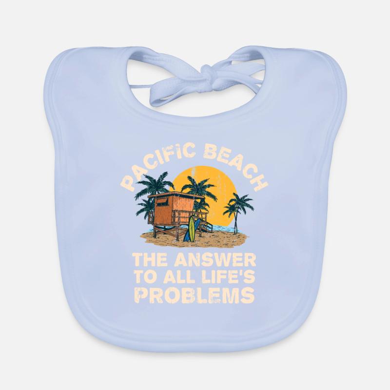 Pacific Beach Answer To All Life's Problems Baby Bio-Lätzchen