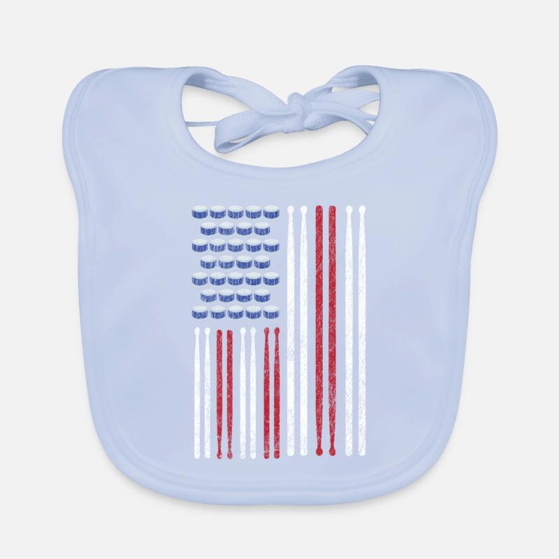 Cadeau de batteur de batterie Bavoir bio Bébé