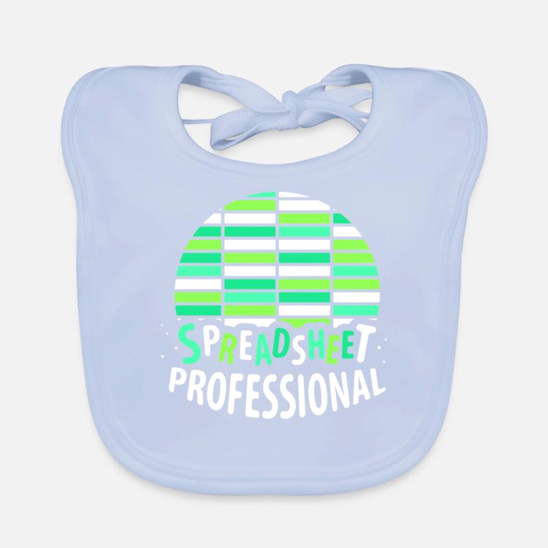 Spreadsheet Professional Accountant Table Work Organic Baby Bibs