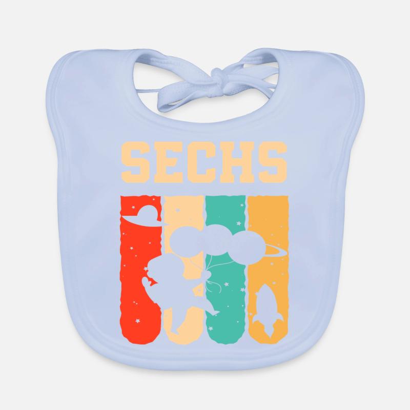 Astronaut 6th Birthday Space Boy Gift Organic Baby Bibs