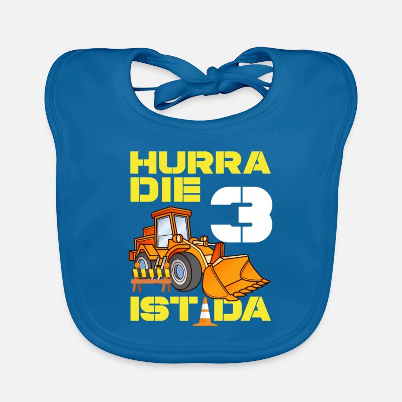 Bagger 3. Geburtstag Baggerfahrer Jungen Geschenk Baby Bio-Lätzchen