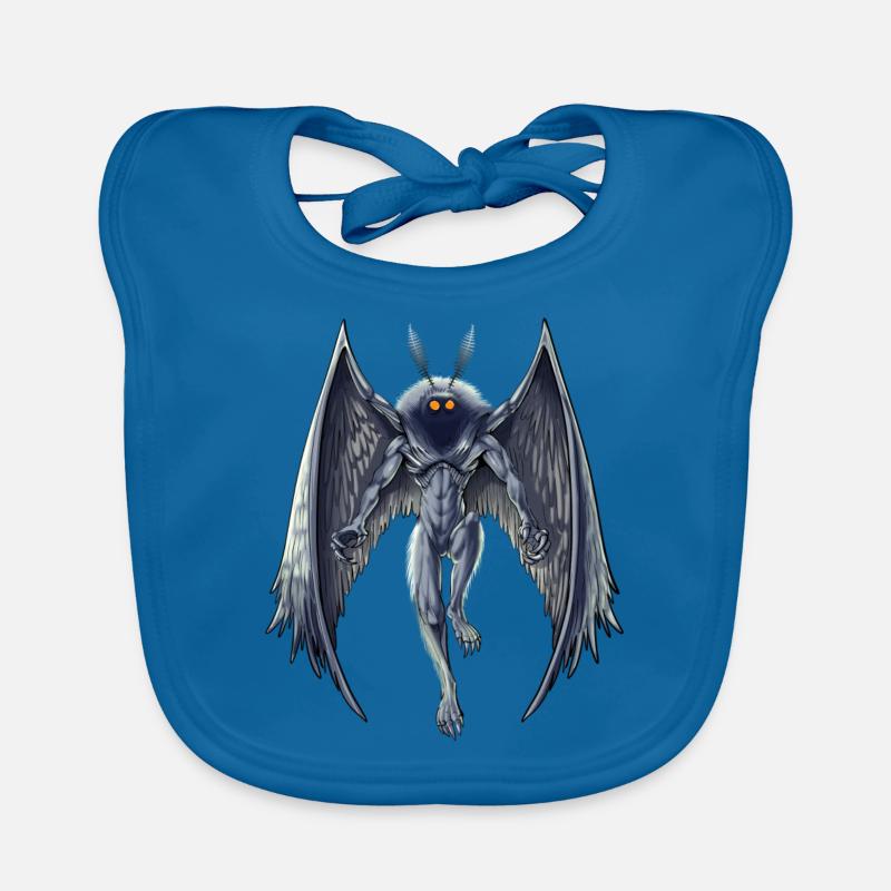 Cryptid Creature Mothman Organic Baby Bibs
