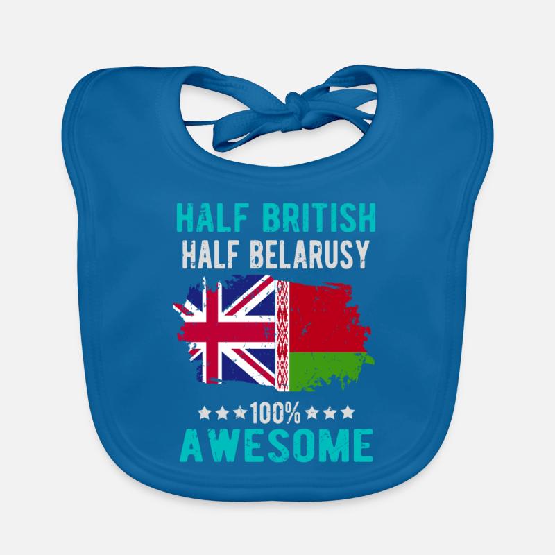Half British Half Belarusian Organic Baby Bibs