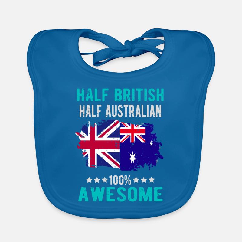 Half British Half Australian Organic Baby Bibs