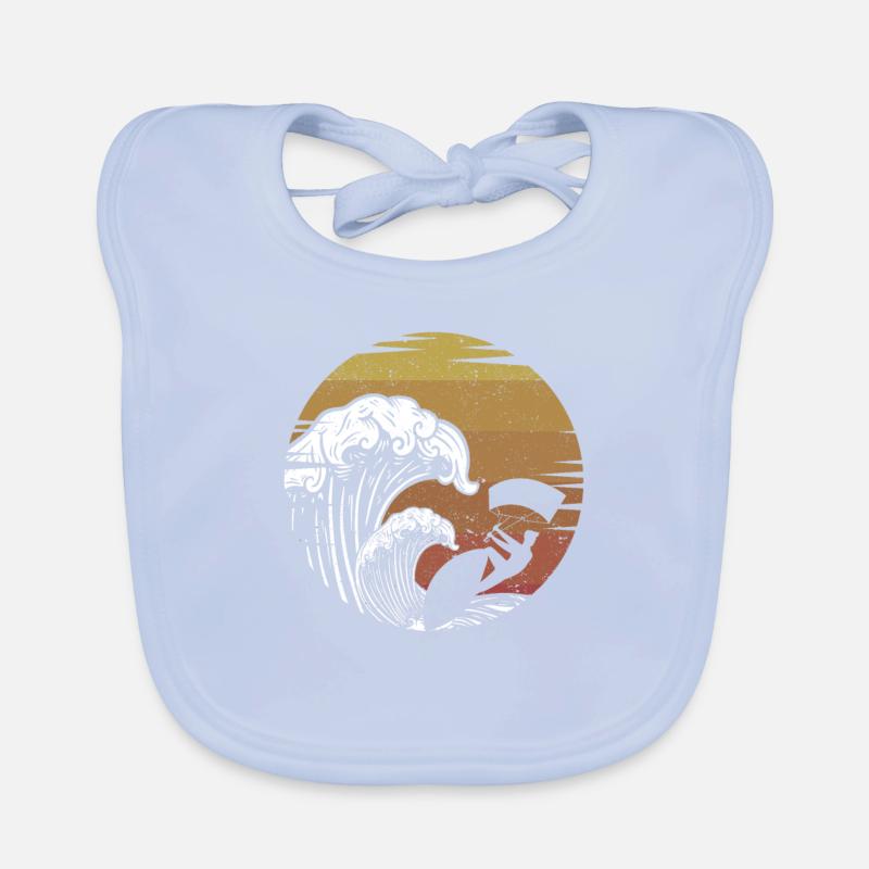 Fun Kitesurfing Waves Windsurfing Surfboarding Organic Baby Bibs