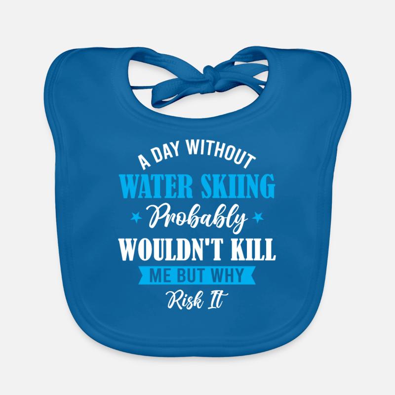 A Day Without Water Skiing Organic Baby Bibs