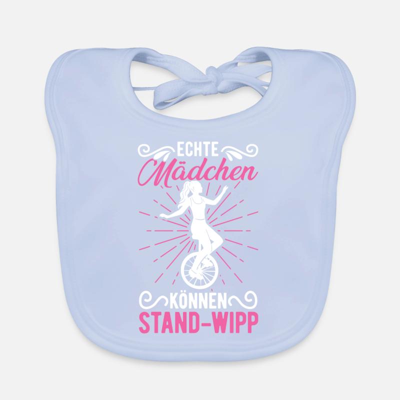 Echte Mädchen können Stand-Wipp Einrad Baby Bio-Lätzchen