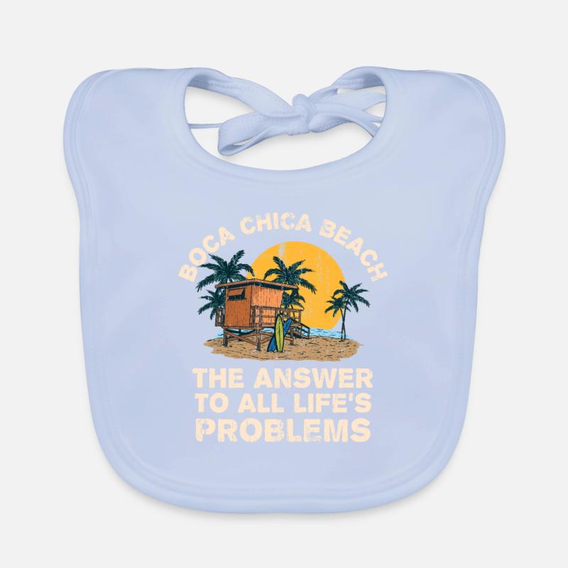 Boca Chica Beach Answer To All Life's Problems Baby Bio-Lätzchen
