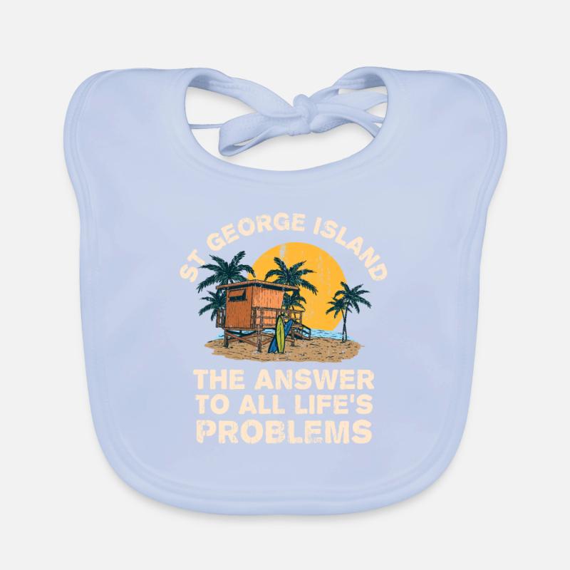 St George Island Answer To All Life's Problems Baby Bio-Lätzchen
