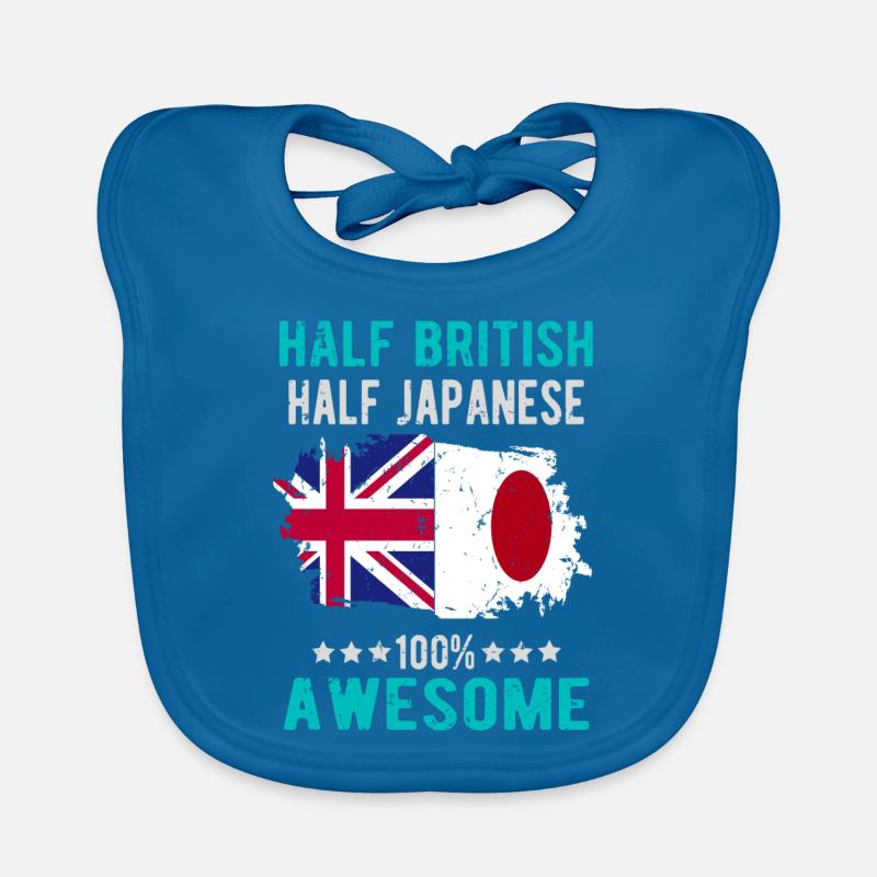 Half British Half Japanese Organic Baby Bibs
