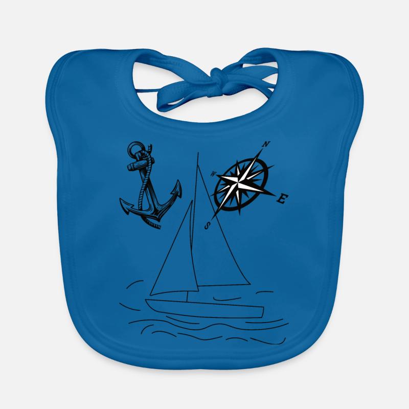 Sailing Dinghy Water Organic Baby Bibs