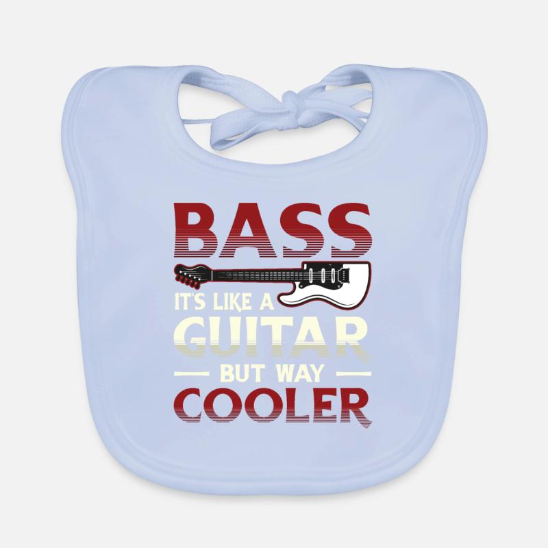 Basse C’est comme une guitare mais une guitare basse cool Bavoir bio Bébé