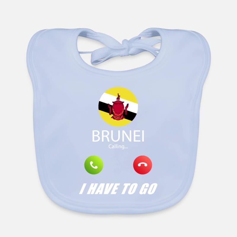 Brunei calls on Lusiger flags saying Organic Baby Bibs