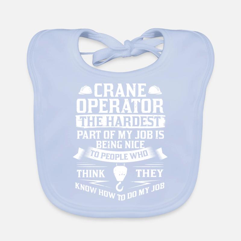 Crane Operator Construction Worker Crane Tower Training Organic Baby Bibs