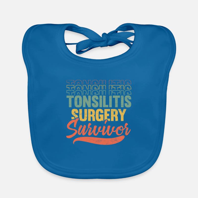 Tonsillitis Survivor Tonsillectomy Organic Baby Bibs