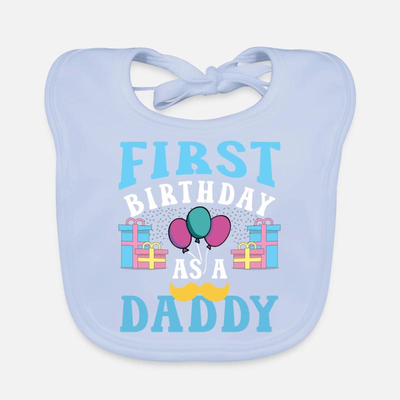 Erster Geburtstag Als Papi Vater Papa Party Baby Bio-Lätzchen