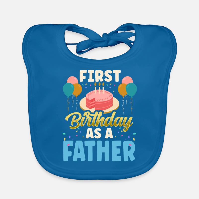 First Birthday As Father Papa Party Daddy Organic Baby Bibs