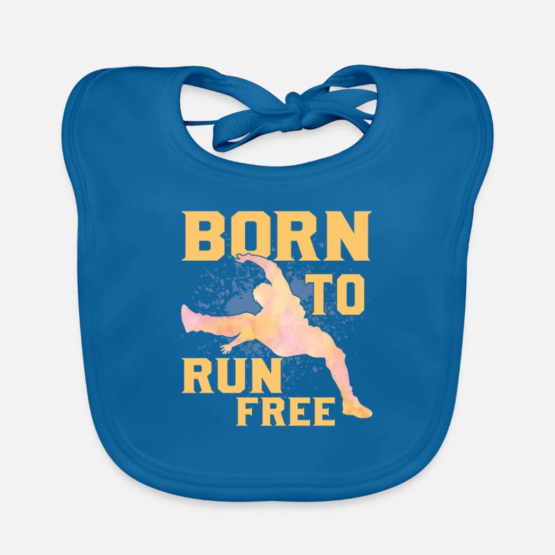 Né pour courir libre Traceur Parkour Free Running Bavoir bio Bébé