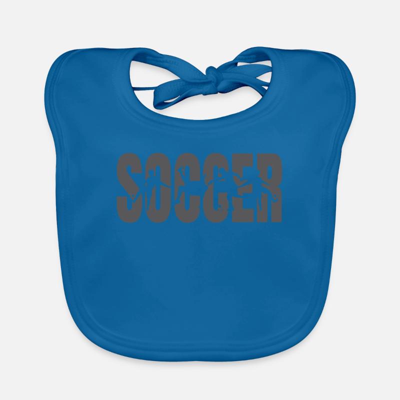 Fußball silhouette Baby Bio-Lätzchen
