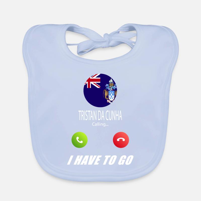 Tristan da Cunha calls lusiger flags saying Organic Baby Bibs