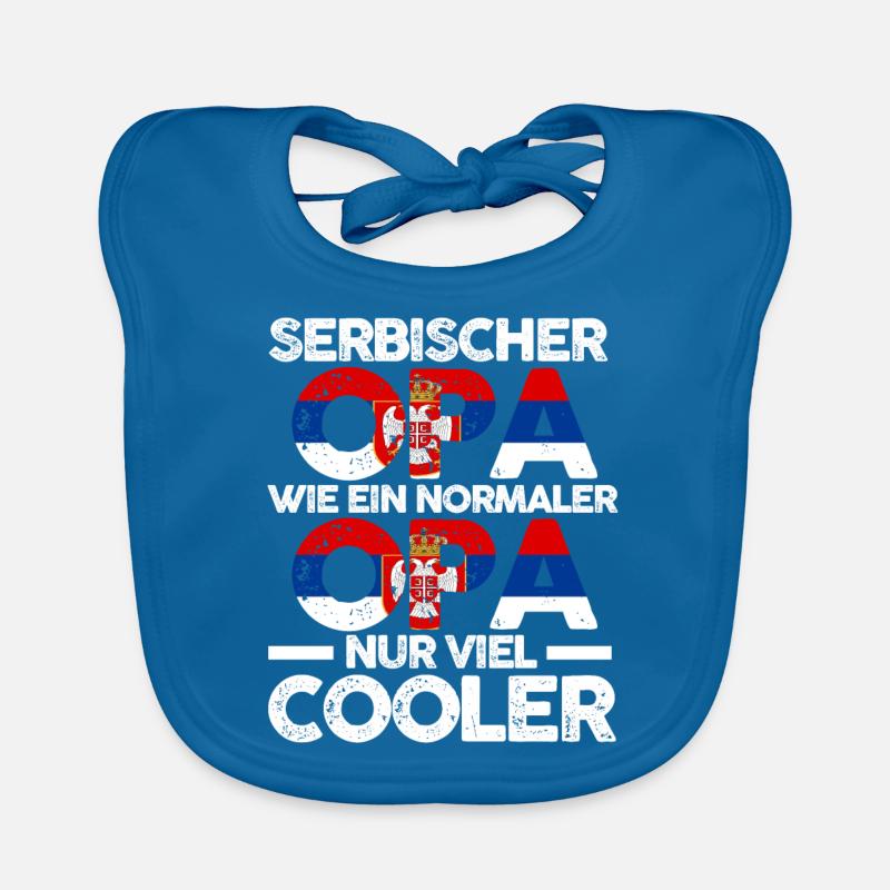 Serbischer Opa Serbe Serbien Baby Bio-Lätzchen
