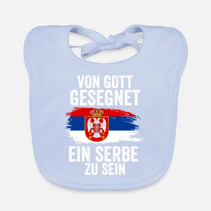 Serbien Serbe Serbisches Baby Bio-Lätzchen