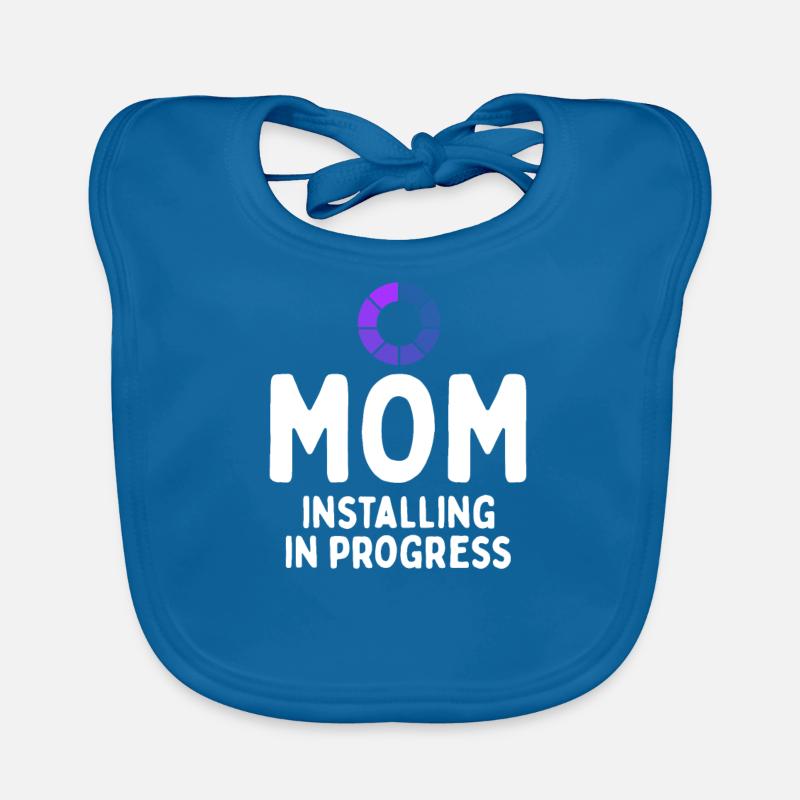Installing Mom In Progress, Pregnancy Announcement Bavoir bio Bébé