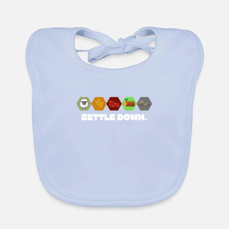Settle Down Board Game Night Vintage Retro Gaming Organic Baby Bibs