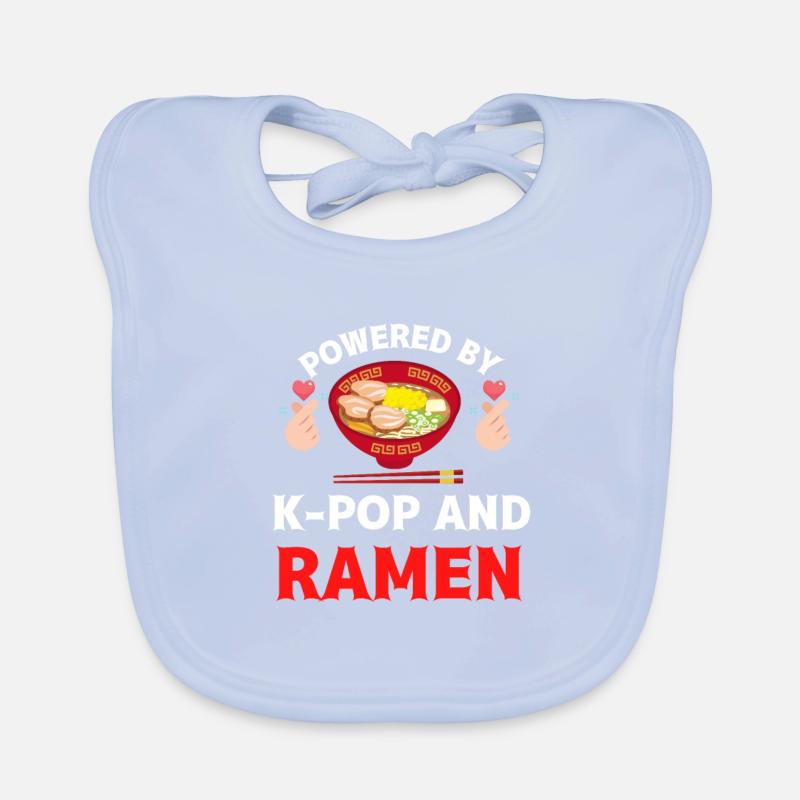 Propulsé par K-pop et Ramen K-pop Merch Merchandise Bavoir bio Bébé