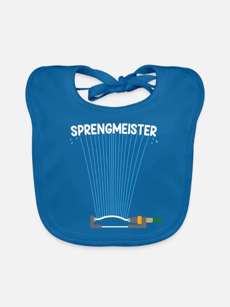 Sprengmeister Garten Schrebergärtner Hobbygärtner - Baby Bio-Lätzchen - Pfauenblau