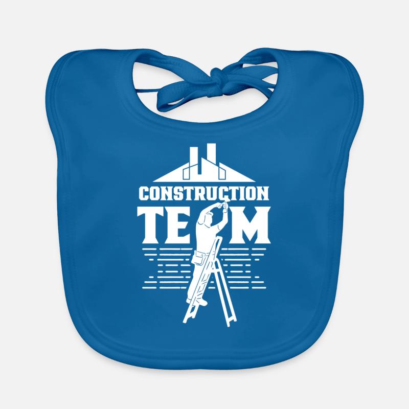 Équipe de construction Travail d’équipe Chantier de construction Travailleurs de la construction Bavoir bio Bébé