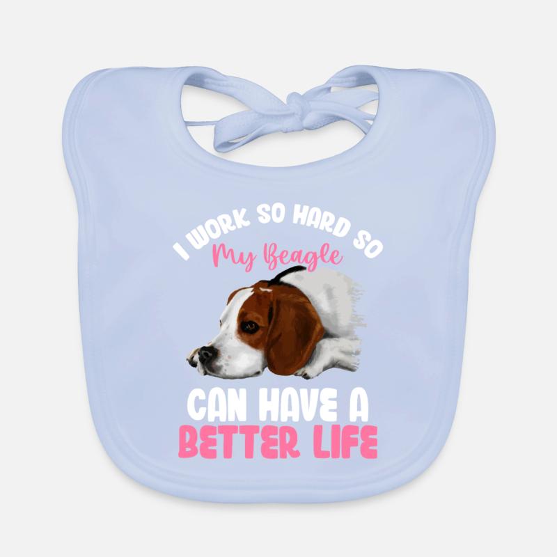 Travaillez si dur pour mon beagle drôle Bavoir bio Bébé