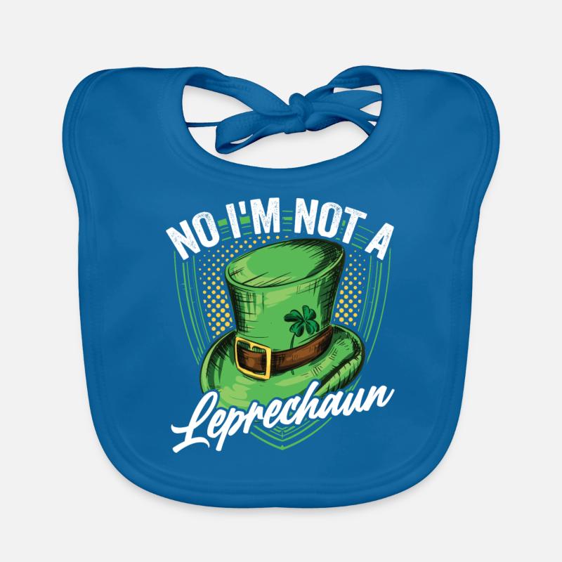 No I'm not a Leprechaun Irish Leprechaun Irish Organic Baby Bibs