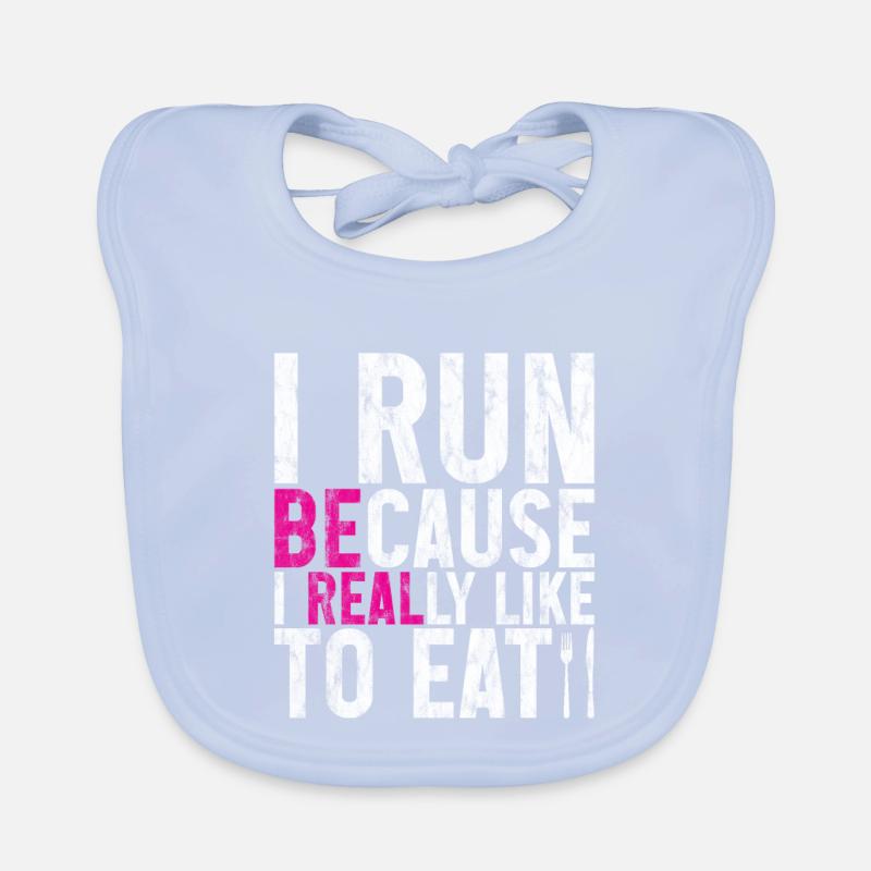 I Run Because I Really Like To Eat 2 Baby Bio-Lätzchen