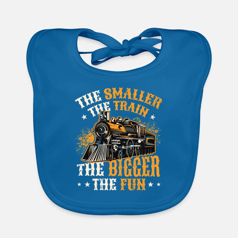 Smaller the train, the larger the model railway Organic Baby Bibs