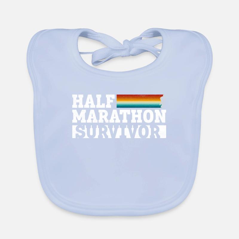 Halbmarathon Überlebender - Halbmarathon Läufer Baby Bio-Lätzchen
