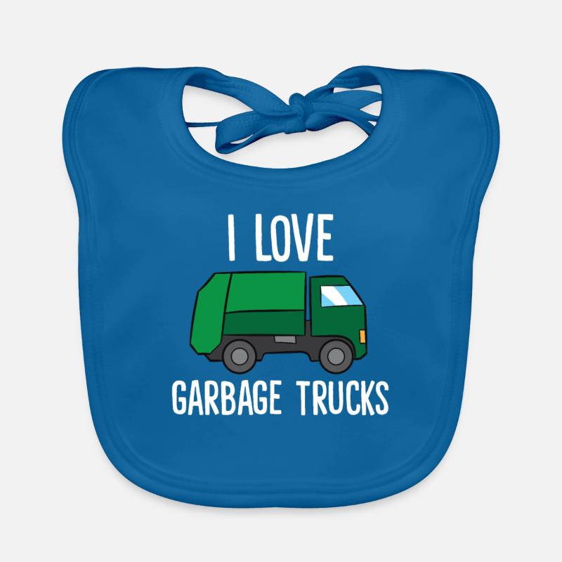 I Love Garbage Trucks Baby Bio-Lätzchen