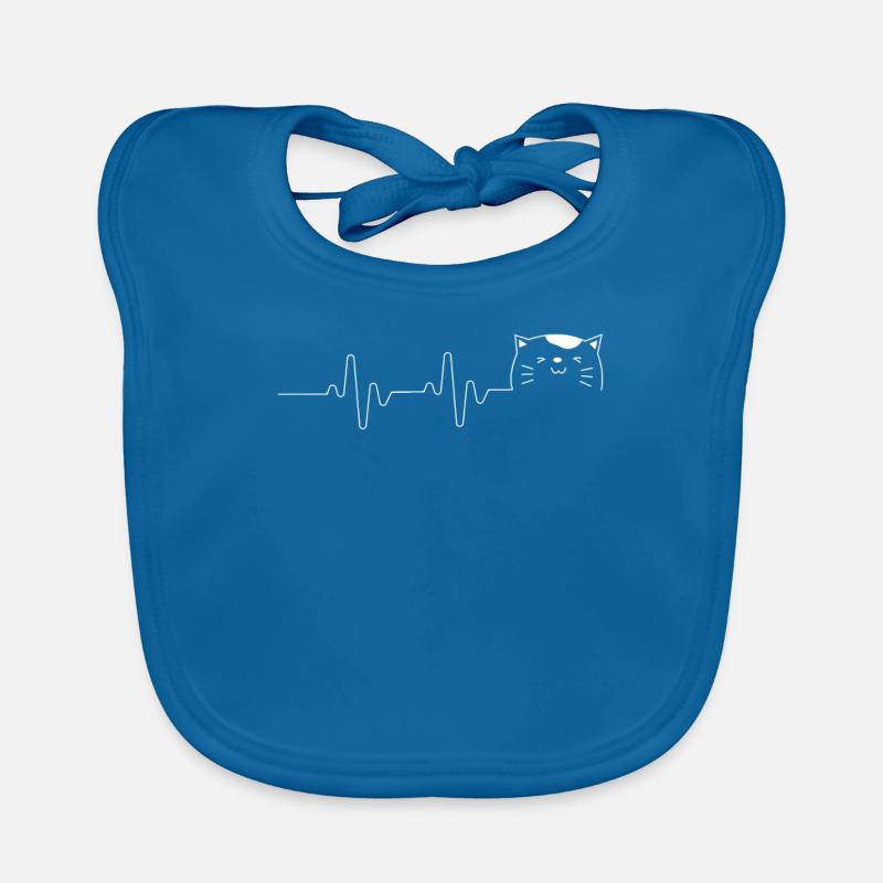 Chat Heartbeat Mignon Chat Noir Chat Chat Chat Chat Maman Bavoir bio Bébé