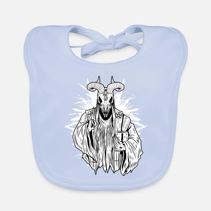 Baphomet-Skelett - Böser Baphomet Baby Bio-Lätzchen