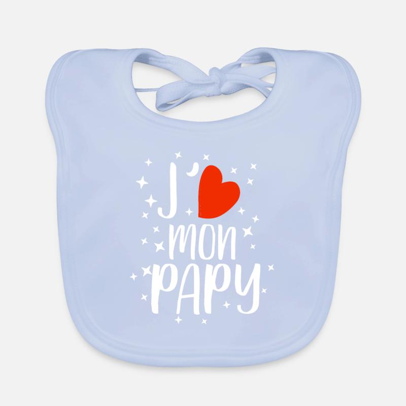 J’aime mon papy Geschenk Baby Bio-Lätzchen