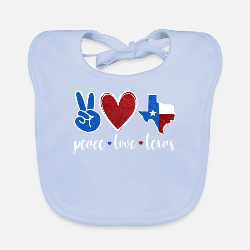 Peace Love Texas Pride Texan Texan Organic Baby Bibs