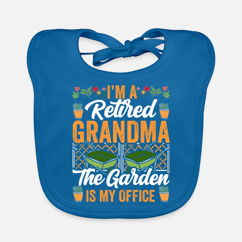 Ich Bin Eine Großmutter Im Ruhestand Oma Garten - Baby Bio-Lätzchen - Pfauenblau