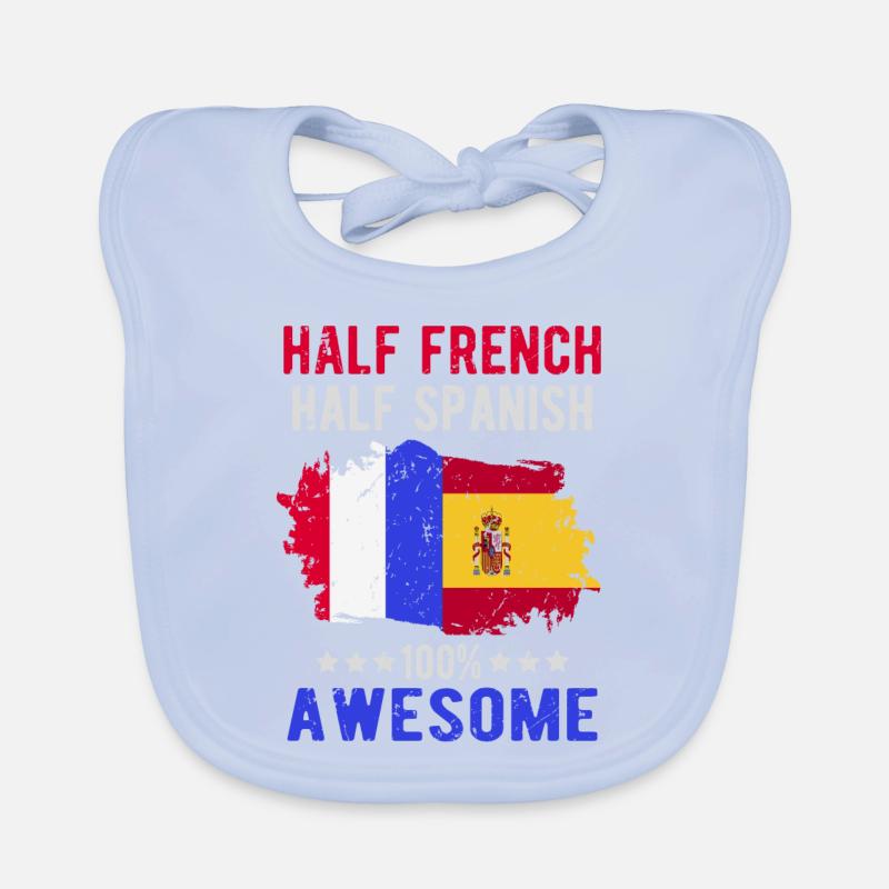 Halb Franzose Halb Spanier Baby Bio-Lätzchen