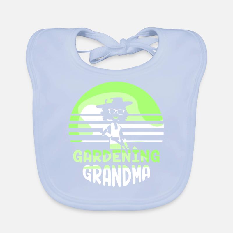 Gartenarbeit Oma Großmutter Gärtnerin Garten Baby Bio-Lätzchen