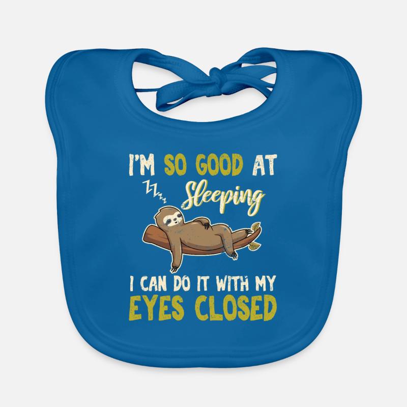 I'm So Good At Sleeping Funny Sloth Lovers Lazy Cu Organic Baby Bibs
