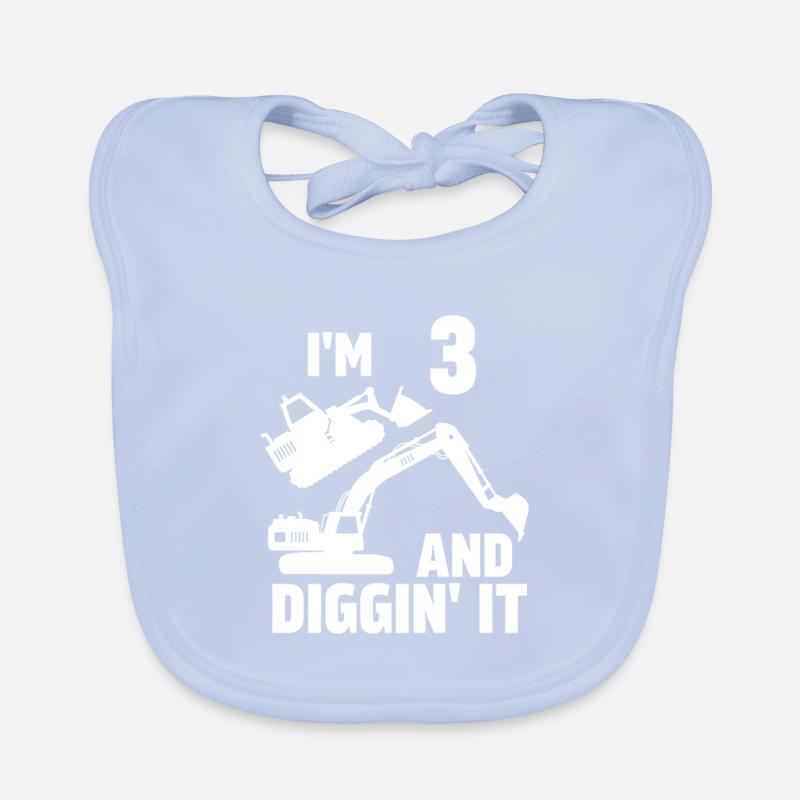 J’ai 3 ans et Diggin' It Bavoir bio Bébé