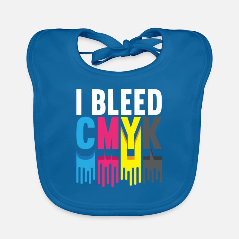 I Bleed CMYK Illustrator Graphic Designer Baby Bio-Lätzchen