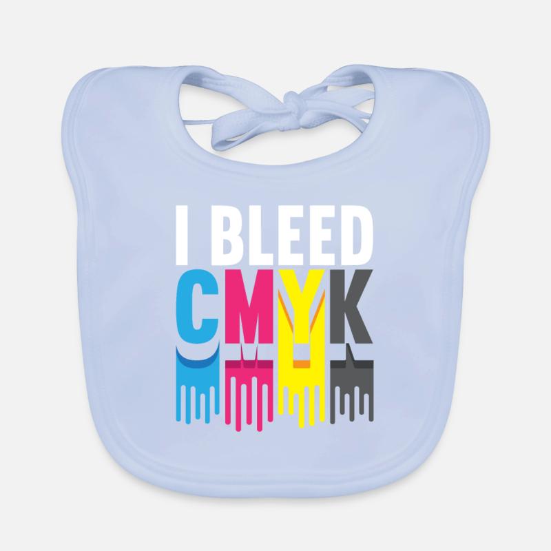 I Bleed CMJN Illustrator Graphiste Bavoir bio Bébé