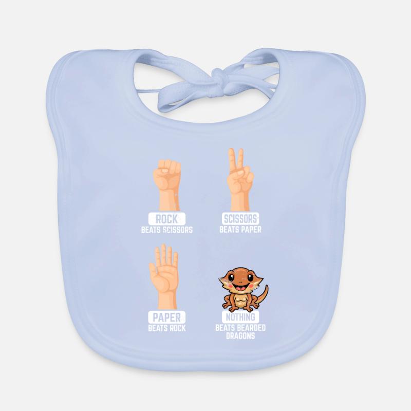 Rock Paper Scissors Nothing Beats Bearded Dragons Baby Bio-Lätzchen