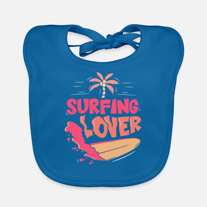 Amateurs de surf Surf surf Surf Surfer Bavoir bio Bébé